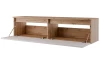Závesná TV skrinka Asko Living, 135 cm, dub artisan/biela