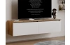 Závesná TV skrinka Asko Living, 135 cm, dub artisan/biela