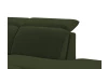 Rohová sedacia súprava Glow, fľaškovo zelená látka, pravý roh