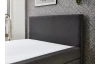 Postel boxspring Aston 140x200 cm, antracitovo šedá látka