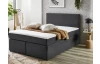 Postel boxspring Aston 140x200 cm, antracitovo šedá látka