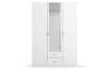 Šatníková skriňa Case, 136 cm, biela