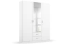 Šatníková skriňa Case, 136 cm, biela