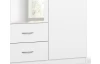 Šatníková skriňa Case, 136 cm, biela