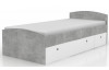 Posteľ s úložným priestorom Patrik 90x200 cm, šedý beton