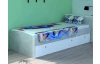 Posteľ s úložným priestorom Patrik 90x200 cm, šedý beton