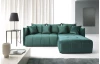 Rohová sedacia súprava Magic, tmavo zelená látka