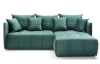 Rohová sedacia súprava Magic, tmavo zelená látka
