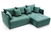 Rohová sedacia súprava Magic, tmavo zelená látka