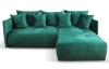 Rohová sedacia súprava Magic, tmavo zelená látka