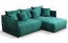 Rohová sedacia súprava Magic, tmavo zelená látka