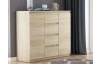 Široká komoda so 4 zásuvkami Carlos, dub sonoma, 120 cm