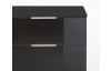 Nočný stolík Easy Plus, grafit / čierne sklo
