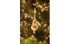Vianočná ozdoba špica 28 cm, šampanská, sklo
