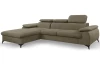 Rohová sedacia súprava Scala, hnedá látka, ľavý roh
