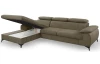 Rohová sedacia súprava Scala, hnedá látka, ľavý roh