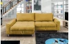 Rohová sedacia súprava Kevin, žltá karí látka, ľavý roh