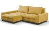 Rohová sedacia súprava Kevin, žltá karí látka, ľavý roh
