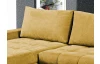 Rohová sedacia súprava Kevin, žltá karí látka, ľavý roh