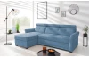 Rohová sedacia súprava Harris, svetlo modrá látka, ľavý roh
