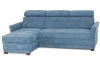 Rohová sedacia súprava Harris, svetlo modrá látka, ľavý roh
