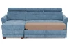 Rohová sedacia súprava Harris, svetlo modrá látka, ľavý roh