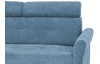 Rohová sedacia súprava Harris, svetlo modrá látka, ľavý roh
