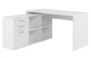 Rohový písací stôl London, biely