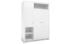Šatníková skriňa Paula, 137 cm, biela