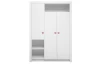 Šatníková skriňa Paula, 137 cm, biela