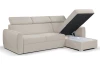 Rohová sedacia súprava Mistic, svetlo béžová látka