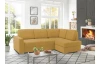 Rohová sedací súprava Stilo, žltá látka, pravý roh