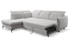 Rohová sedačka Glow, svetlo šedá látka, ľavý roh