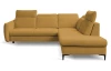 Rohová sedacia súprava Glow, žltá látka, pravý roh