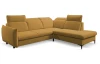 Rohová sedacia súprava Glow, žltá látka, pravý roh