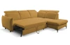 Rohová sedacia súprava Glow, žltá látka, pravý roh
