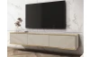 Závesná TV skrinka Orfeo, 175 cm, béžová štruktúra/zlatá