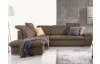 Rohová sedacia súprava Aldon, hnedá tkanina, ľavý roh