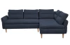 Rohová sedacia súprava Danny, tmavo modrá látka