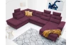 Sedacia súprava Madeira 3B, fialová lila, tvar ľavé U