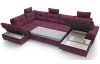 Sedacia súprava Madeira 3B, fialová lila, tvar ľavé U