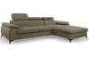 Rohová sedacia súprava Scala, hnedá látka, pravý roh