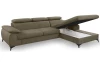 Rohová sedacia súprava Scala, hnedá látka, pravý roh