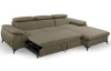 Rohová sedacia súprava Scala, hnedá látka, pravý roh