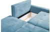 Rohová sedacia súprava Kevin, azúrovo modrá látka, pravý roh