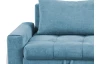 Rohová sedacia súprava Kevin, azúrovo modrá látka, pravý roh
