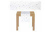 Behúň na stôl Strieborné vločky, biely, 150x40 cm