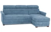 Rohová sedacia  súprava Harris,  svetlo modrá látka, pravý roh