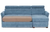 Rohová sedacia  súprava Harris,  svetlo modrá látka, pravý roh