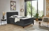 Postel boxspring s osvetlením Jefferson 140x200 cm, antracitová látka